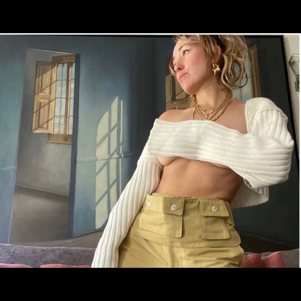 Gray 100%cotton knitted long sleeves casual sha… - Picture 10 of 17